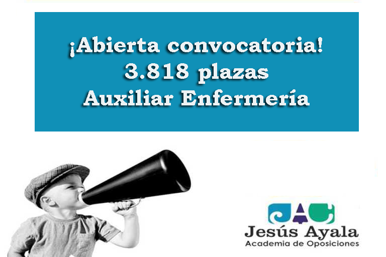 ¡Abierta convocatoria 3.818 plazas de Auxiliar Enfermería para el SAS!