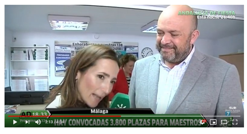 Visita de “Andalucía Directo” a Academia Jesús Ayala