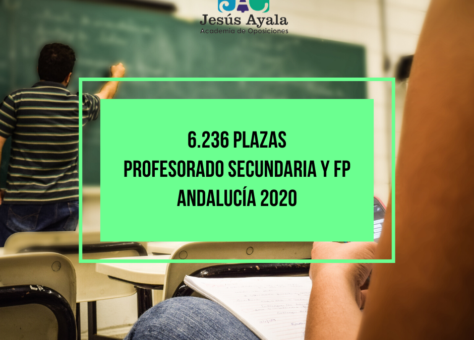 6.326 plazas para Profesorado Secundaria y FP en Andalucía 2020