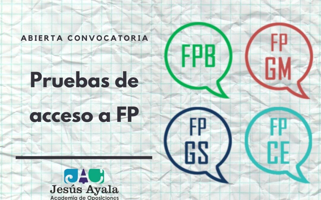 Convocadas pruebas de acceso a ciclos formativos de grado medio y superior 2021