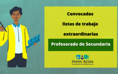 Abiertas bolsa trabajo extraordinarias Profesorado Secundaria
