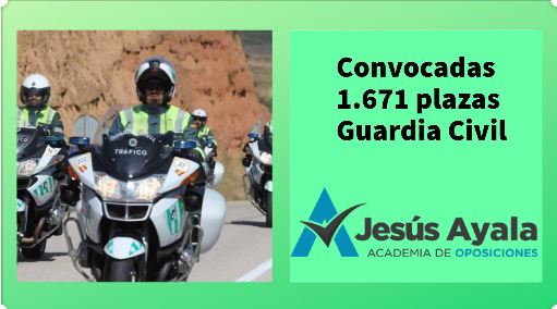 Convocadas 1.671 plazas de la Guardia Civil