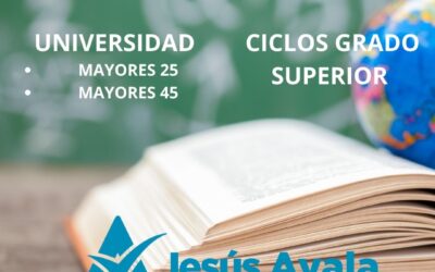 Convocatorias y Fechas de Examen de las pruebas de Acceso a la Universidad y a ciclos de Grado Superior.