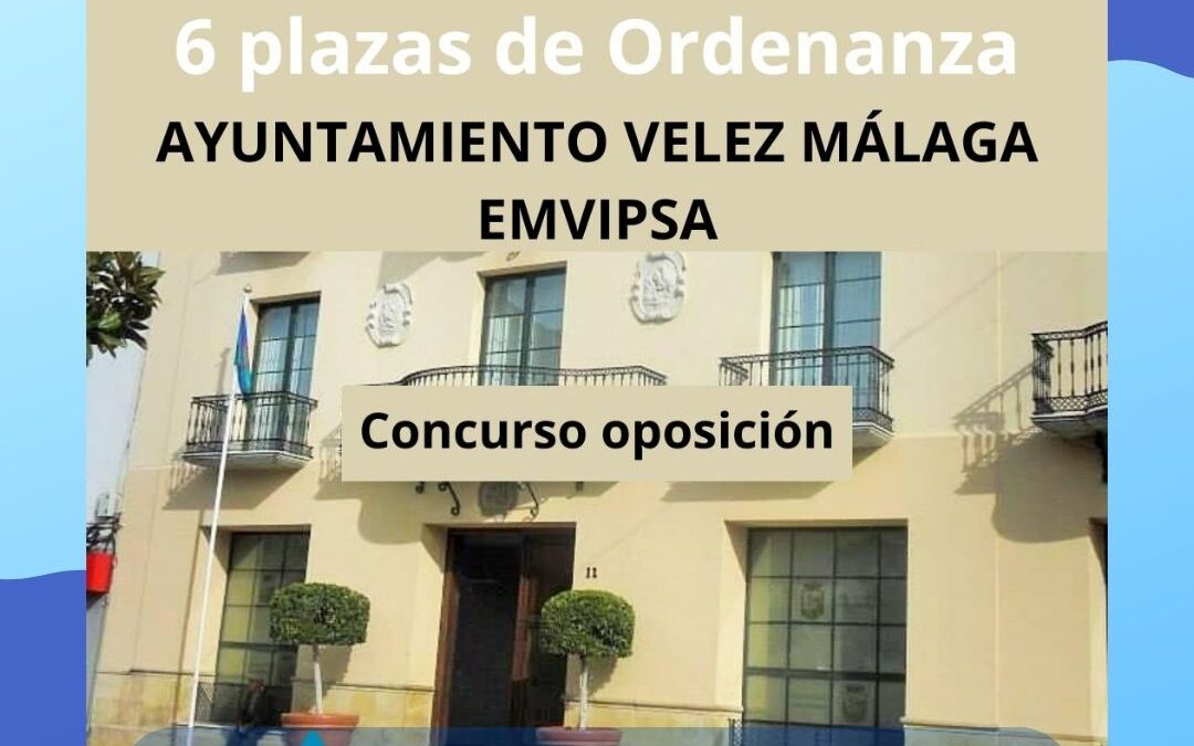 Convocadas 23 plazas de Conserje y 6 de Ordenanza en Velez Málaga (Málaga)