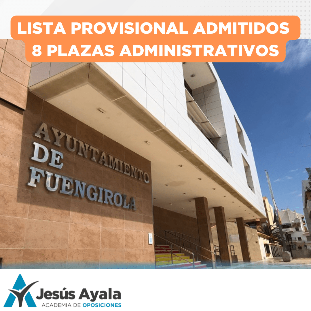 LISTA PROVISIONAL ADMITIDOS 8 PLAZAS ADMINISTRATIVOS-min