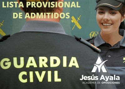 Publicada la lista de admitidos y la fecha, hora y lugar de la primera prueba de la convocatoria de las pruebas selectivas para ingreso a la Escala de Cabos y Guardias del Cuerpo de la Guardia Civil.